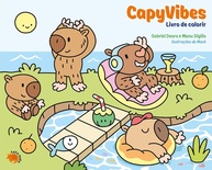 CapyVibes: Livro de Colorir Relaxante com Ilustrações Encantadoras de Capivaras - imagem 1