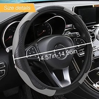 Capa de Volante Esportiva Fibra de Carbono 38cm - Antiderrapante e Respirável - imagem 3