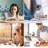 Suporte de Mesa Articulado Branco: Ajustável para Celular, Tablet e Smartphone - imagem 3