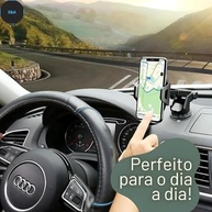 Suporte de Celular Universal para Carro: Waze, Uber, 99 | Ventosa Forte, Rotação 360° e Anti-Queda - imagem 3