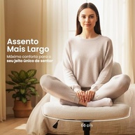 Cadeira de Escritório DT3 Dolly Criss Cross Cosy Chair – Conforto Ergonômico Extra Grande em Tecido Cinza - imagem 4