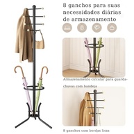 Cabideiro de Chão Moderno com 8 Ganchos - Organize Roupas, Bolsas e Acessórios com Estilo - imagem 5