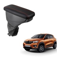 Apoio de Braço Premium para Renault Kwid: Conforto e Estilo em Courvin Preto com Costura Vermelha - imagem 3