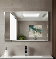 Espelho Bisotê Retangular 80x60cm - Design Moderno com Chanfro de 20mm | Ideal para Sala, Banheiro, Quarto ou Cozinha - imagem 3