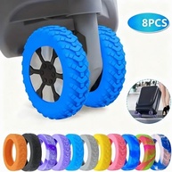 Conjunto Universal 8 Peças: Proteção Silenciosa e Antirruído para Rodas de Mala - Azul - imagem 4