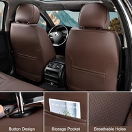 Conjunto Completo Capas de Assento Carro Couro Napa Respirável - TIEHESYT - imagem 4