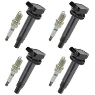 Kit 4 Bobinas de Ignição UF333 + Velas de Irídio 7092 para Toyota Camry, Corolla, Scion e mais (2001-2015) - imagem 1