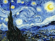 Kit Pintura de Diamantes Noite Estrelada Van Gogh 40x30cm - Arte 5D com Cristais Multifacetados - imagem 2