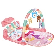 Tapete de Atividades Musical com Piano e Arco de Brinquedos Interativos para Bebê Rosa - Estimulação Sensorial e Diversão - imagem 2