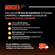 Capa de Banco de Couro Premium Sob Medida Chevrolet Onix e Novo Prisma - Preta Completa - imagem 4