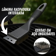 Escova de Aço Profissional para Limpeza de Grelha - Raspador de Churrasqueira com Cerdas Resistentes e Cabo Ergonômico - imagem 5
