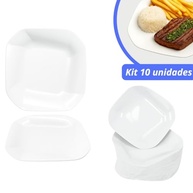 Pratos de Plástico Reutilizáveis com Design Espiral - Conjunto de 10 Peças, 23x23cm - imagem 5