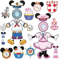 24 Ímãs de Porta de Cruzeiro Divertidos: Decoração de Cabine com Tema Mouse Azul e Rosa - imagem 2