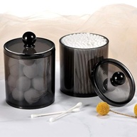 Dispensador de Acrílico com Suporte Qtip – Organizador de Banheiro Moderno e Elegante - imagem 1
