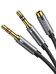 UGREEN Divisor Fone de Ouvido 2 em 1: Conecte Áudio e Microfone no PC Facilmente - imagem 2