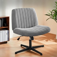 Cadeira de Escritório DT3 Dolly Criss Cross Cosy Chair – Conforto Ergonômico Extra Grande em Tecido Cinza - imagem 1