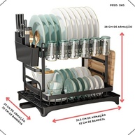 Escorredor de Louça em Aço Inoxidável com Drenagem Automática e Design Moderno - imagem 4