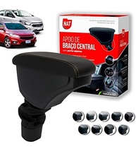 Apoio de Braço Couro Sintético Bege para Chevrolet Onix e Prisma (2012-2019) - imagem 2
