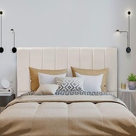 Cabeceira de Casal Estofada Carla 140 cm Bege – Design Sofisticado e Montagem Fácil - imagem 3
