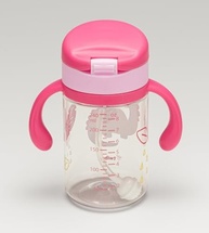 Copo de Treinamento com Canudo e Alça Dino 240ml - Rosa | Transição Saudável para Bebês - imagem 5