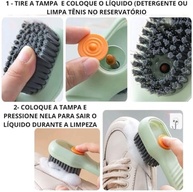 Escovas Multiuso com Dispenser de Detergente - Limpeza Prática e Eficiente para Sapatos, Roupas e Banheiro - imagem 5