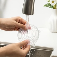 Tampas Elásticas de Silicone Reutilizáveis - 6 Peças para Armazenamento de Alimentos - imagem 3