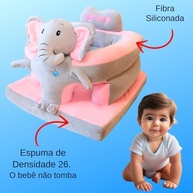Assento Infantil de Apoio para Bebê - Elefante Rosa/Cinza | Segurança e Conforto na Postura Sentada - imagem 5