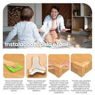 Protetor de Quina para Bebê em Silicone Transparente - Kit com 10 Peças para Segurança em Móveis - imagem 5