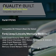 Sapata de Freio Estacionamento Traseiro Premium para Ford/Jeep/Lincoln/Mercury (1993-2006) - imagem 3