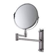 Mor Espelho de Aumento Dupla Face Articulado - Inox Cinza | Visão Clara e Precisa para Maquiagem e Cuidados Pessoais - imagem 1