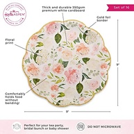 Pratos de Papel Premium Decorativos Florais Rosa 23cm - Kate Aspen | Ideal para Festas Elegantes - imagem 4