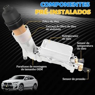 Kit Caixa de Filtro de Óleo Alumínio + Radiador para Chrysler 300 3.6L (68105583AD/AA) - imagem 3