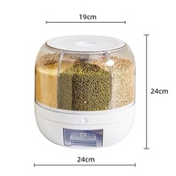 Python Fly - Dispensador de Grãos Rotativo com 6 Divisórias, Armazenamento Transparente para Cozinha, 23 cm - imagem 3