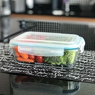 Kit 4 Potes de Vidro Retangular com Tampa Hermética 1040ml - Armazenamento Fresco e Seguro - imagem 3