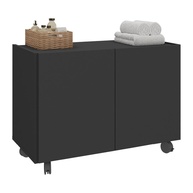 Gabinete Armário de Banheiro 62,5cm com Rodízios 2 Portas Multimóveis Mp5043 Preto - Organize com Estilo - imagem 1