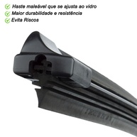 Par de Palhetas Limpador Para-brisa Silicone Tipo Gancho para Clio (1999-2013) - imagem 3