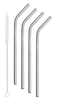 Jogo de Canudos de Aço Inox com Escova de Limpeza – 4 Peças Premium - imagem 2