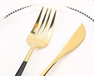 Kit 24 Peças Jogo de Talheres Preto Dourado em Aço Inoxidável – Elegância Moderna com Resistência Antiferrugem - imagem 5