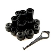 Kit 20 Capas de Parafuso 17mm + Chave Remoção - Gol, Fox, Polo e Mais (Preto) - imagem 2