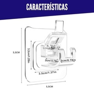Suporte Adesivo para Varão de Cortina Transparente - Kit com 10 Unidades Sem Furos - imagem 3