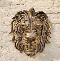 Escultura de Parede 3D de Cabeça de Leão em Resina - Decoração Majestosa para Casa - imagem 1