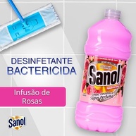 Sanol Desinfetante Líquido Infusão de Rosas 2L - Limpeza e Fragrância Premium - imagem 3