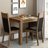 Conjunto Sala de Jantar Madesa Lola - Mesa com Tampo de Madeira e 2 Cadeiras Rustic/Preto - imagem 2