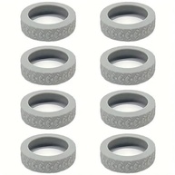 Conjunto Universal de Proteção para Rodas de Mala: 8 Capas de Silicone Antirruído e Absorção de Choque (Cinza) - imagem 3