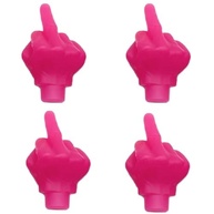 4x Tampas de Válvula Divertidas "Dedo Médio" - Brilham no Escuro e Dão um Toque Único ao Seu Veículo! - imagem 2
