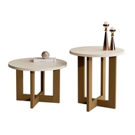 Conjunto Mesa de Centro e Lateral Redonda Moderna - Design Sofisticado para Sala - imagem 1