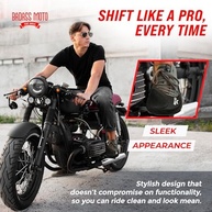 Badass Moto Protetor de sapato de câmbio de motocicleta, capa de sapato de motocicleta, protetor de sapatos de mudança de marcha de motocicleta, protetor de bota antiarranhões - proteção de tênis para - imagem 5