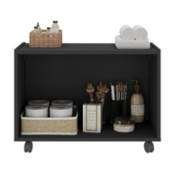Gabinete Armário de Banheiro 62,5cm com Rodízios 2 Portas Multimóveis Mp5043 Preto - Organize com Estilo - imagem 5