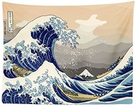 Tapeçaria Japonesa de Ondas Retro - 203x152cm - Estilo Kanagawa para Decoração de Quarto - imagem 5