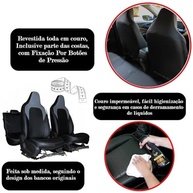 Capa de Banco em Couro Ecológico para Novo Onix 2020-2024 - Preto com Cinza | Ajuste Perfeito - imagem 5